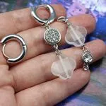 Серьги с хрустальным клевером