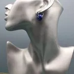 Серьги конго с подвесками