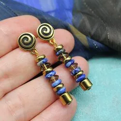 Серьги с лазуритом