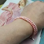 Розовый браслет - перламутр