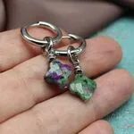 Серьги конго с подвесками клевер