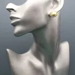 Авторские серьги из матового золота