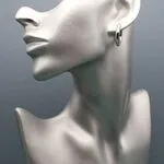 Серебряные серьги конго