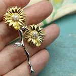 Необычные дизайнерские серьги цветы