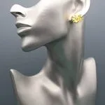 Серьги с желтыми цветами