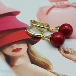 Серьги с натуральными кораллами