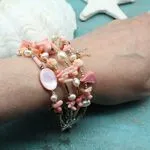 Браслеты с камнями и цепочками - дизайнерские украшения