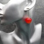 Серьги в виде вишенок