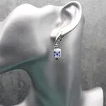 Серьги с бусинами Гжель