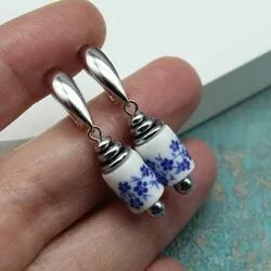 Серьги в стиле Гжель