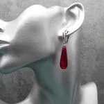 Серьги капли с яркими агатами