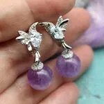 Серьги с птичками 