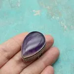 Крупное кольцо с аметистом