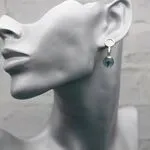 Серьги на каждый день - зеленый флюорит