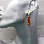 Янтарные серьги