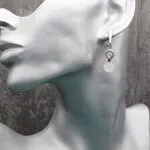 Серьги с розовым кварцем