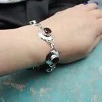 Винтажный браслет с гранатом