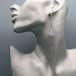 Длинные серьги с аметистом
