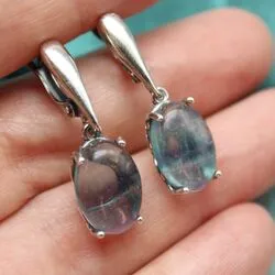 Серьги с флюоритом